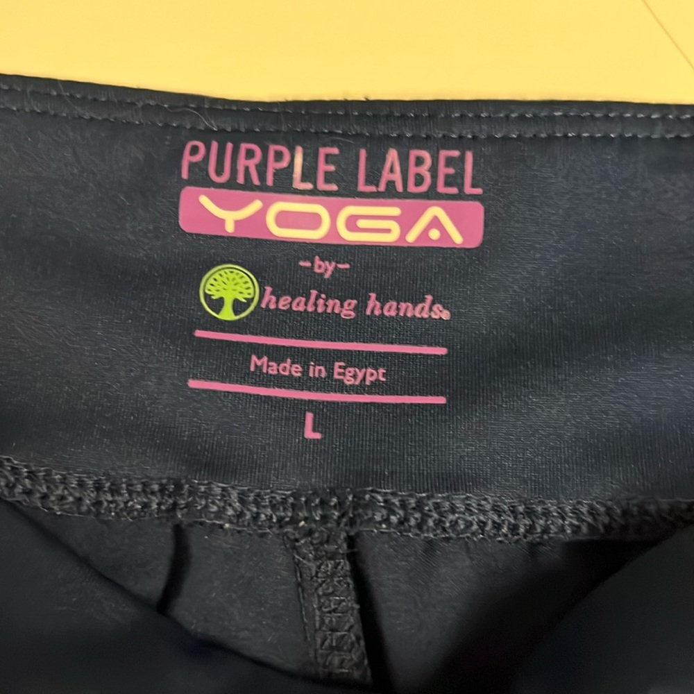 Healing hands yoga purple label size large scrub pants navy blue